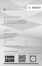 Bosch SHX78CM2N Quick instruction guide