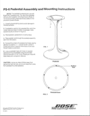 Bose PS-6 Mounting Instructions