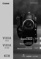 Canon HF200 VIXIA HF20 / HF200 Manual