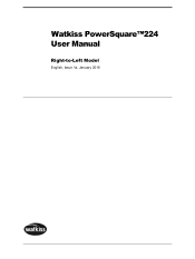 Konica Minolta AccurioPress 6272P Watkiss PowerSquare R2L User Manual