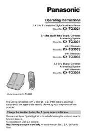 Panasonic KX-TG3031S Expandable Digital Cordless Phone