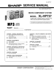 Sharp XL-HP737 Service Manual