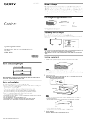 Sony LSPX-WCB Operating Instructions (Cabinet)