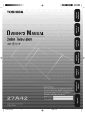 Toshiba 27A42 Owners Manual