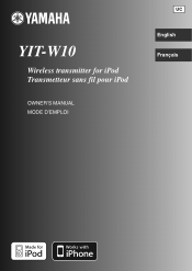 Yamaha YIT-W10 YIT-W10 Owners Manual
