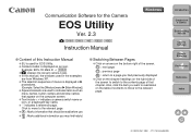 Canon EOS Rebel XSi EF-S 18-55IS Kit EOS Utility 2.3 for Windows Instruction Manual (EOS DIGITAL REBEL XSi/EOS 450D)