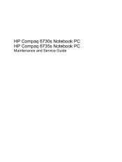 Compaq 6730s HP Compaq 6730s and 6735s Notebook PC - Maintenance and Service Guide