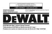 Dewalt DCST920B Instruction Manual
