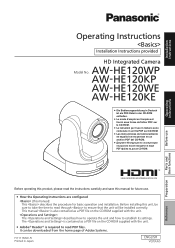 Panasonic AW-HE120K Operating Instructions