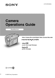 Sony CCD-TRV338 Camera Operations Guide