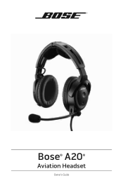 Bose A20 Aviation With Bluetooth Owners Guide