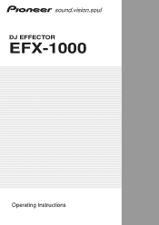 Pioneer EFX 1000 Owner's Manual