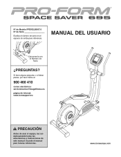ProForm Space Saver 695 Elliptical Spanish Manual