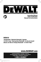 Dewalt DCR010 Instruction Manual