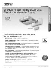Epson BrightLink 696Ui Product Specifications