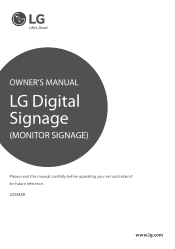 LG 22SM3B Owners Manual