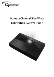 Optoma CinemaX Pro Optoma CinemaX Pro SOP for Execute Geometric Correction Warp Control_v1.0
