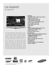 Samsung LNS4052DX Brochure