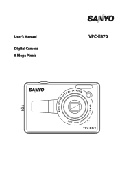 Sanyo VPC-E870 VPC-E870G Owners Manual English