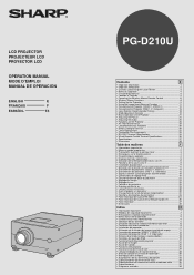 Sharp PG-D210U PGD210U Operation Manual