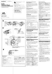 Sony WM-FX495 Operating Instructions  (primary manual)