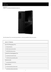 Sony Xperia 1 III Help Guide
