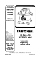 Craftsman 17761 Owners Manual