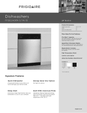 Frigidaire FFBD2406NW Product Specifications Sheet (English)