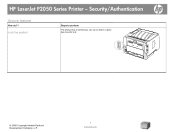 HP LaserJet P2055 HP LaserJet P2050 Series - Security/Authentication