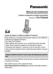 Panasonic KX-TGA820B Expnd Digital Cordless Handset - Spanish