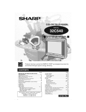 Sharp 32C540 32C540 Operation Manual