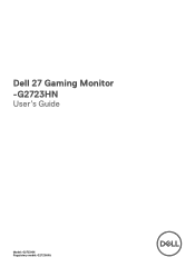 Dell 27 Gaming G2723HN G2723HN Monitor Users Guide