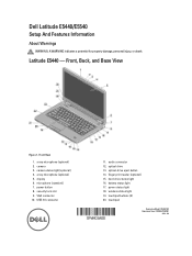 Dell Latitude E5540 Dell Latitude E5440/E5540 Setup And Features Information