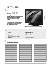 Dynex DX-32L220A12 Information Brochure (English)