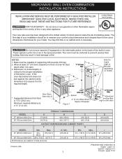 Frigidaire FGMC3066UD Installation Instructions