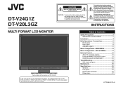 JVC DT-V20L3GZ Instruction Manual