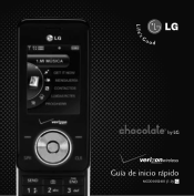 LG VX8550 Dark Red Quick Start Guide - Spanish