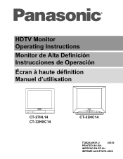 Panasonic CT32HXC14J CT27HL14J User Guide