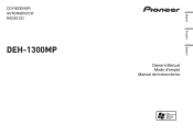 Pioneer DEH-1300MP Owner's Manual