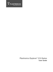 Plantronics Explorer 210 Explorer 210 User Guide