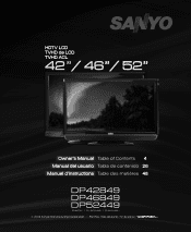 Sanyo DP42849 Owners Manual