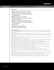 Sony KDL-32NL140 Marketing Specifications