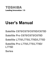 Toshiba Satellite L770 PSK3SC-00S004 Users Manual Canada; English