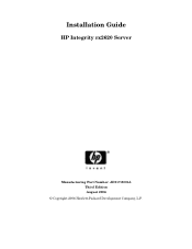 HP Rx2620-2 Installation Guide, Third Edition - HP Integrity rx2620 (August 2006)