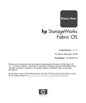HP StorageWorks 2/16 Fabric OS V3.1.1X Release Notes