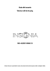 Insignia NS-42D510NA15 User Manual (Spanish)