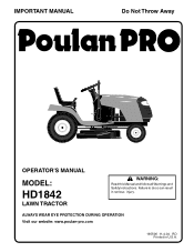 Poulan HD1842 User Manual
