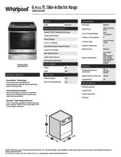 Whirlpool WEE745H0F Specification Sheet