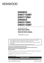 Kenwood DNX772BH Quick Start Guide