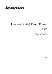 Lenovo P825 Lenovo Digital Photo Frame P825 User's Guide